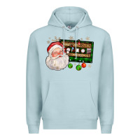 Blue Mist santa cassette Premium Hoodie - FaDigitalArtStudio