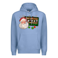 Colony Blue santa cassette Premium Hoodie - FaDigitalArtStudio