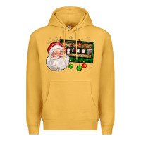 Mustard santa cassette Premium Hoodie - FaDigitalArtStudio