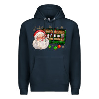 Navy santa cassette Premium Hoodie - FaDigitalArtStudio