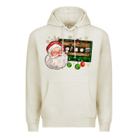 Oatmeal Heather santa cassette Premium Hoodie - FaDigitalArtStudio
