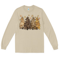 Merry Christmas Leopard Trees Long Sleeve Tee | Teevron