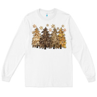 White merry christmas leopard trees Long Sleeve Tee - CowGirlArtShop