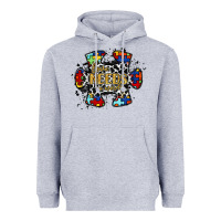 Heather Grey love needs no words 2 Heavyweight Hoodie - RacoonDesign