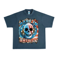 Midnight Navy made in america skull Urban Heavy Tee - JahusDesignShop