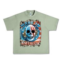 Oil Green made in america skull Urban Heavy Tee - JahusDesignShop
