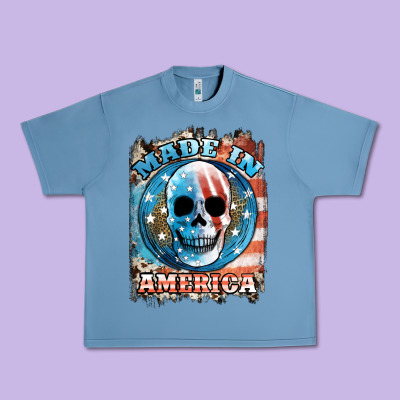 Made In America Skull Urban Heavy Tee Designed By Jahusdesignshop