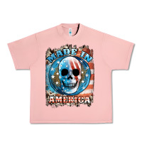 Salmon made in america skull Urban Heavy Tee - JahusDesignShop