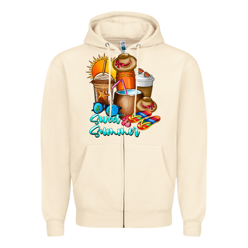 Sweet Summer Zipper Hoodie by CowhideDigitalArt | Teevron