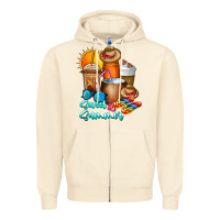 Sandshell Sweet Summer Zipper Hoodie - CowhideDigitalArt