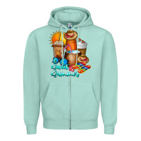 Seafoam Sweet Summer Zipper Hoodie - CowhideDigitalArt