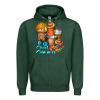 Sports Green Sweet Summer Zipper Hoodie - CowhideDigitalArt
