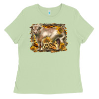 Matcha western charolais bull Ladies Tee - LillyAllenDesigns