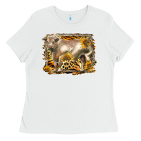 White western charolais bull Ladies Tee - LillyAllenDesigns