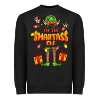 Black im the smartass elf Heavyweight Sweatshirt - FaDigitalArtStudio