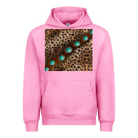 Fuchsia Pink leopard gemstone leather Urban Hoodie - BarkalooDesign