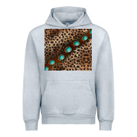 Heather Grey leopard gemstone leather Urban Hoodie - BarkalooDesign