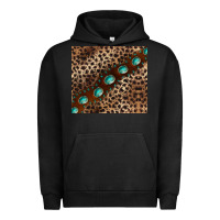 Pigment Black leopard gemstone leather Urban Hoodie - BarkalooDesign