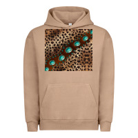 Leopard Gemstone Leather Urban Hoodie | Teevron