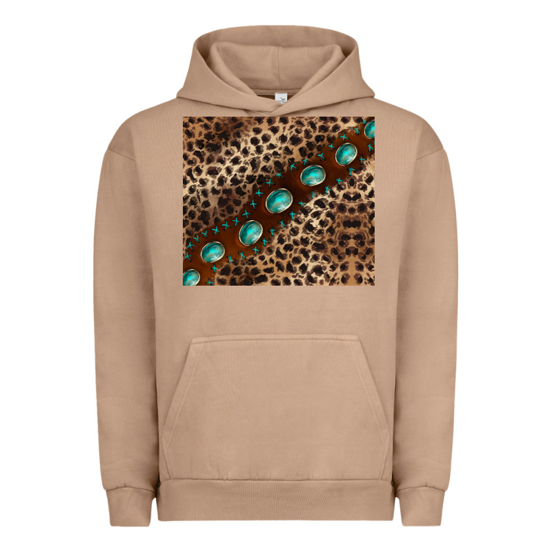 Leopard Gemstone Leather Urban Hoodie by BarkalooDesign | Teevron