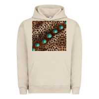 Pigment French Oak leopard gemstone leather Urban Hoodie - BarkalooDesign