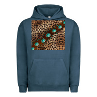 Pigment Midnight Navy leopard gemstone leather Urban Hoodie - BarkalooDesign
