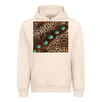 Sandshell leopard gemstone leather Urban Hoodie - BarkalooDesign