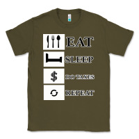 Army Green Tax Day Eat Sleep Do Taxes Repeat Gift Classic Tee - Bettercallsaul