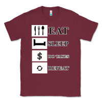Burgundy Tax Day Eat Sleep Do Taxes Repeat Gift Classic Tee - Bettercallsaul