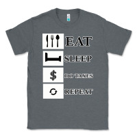 Charcoal Heather Tax Day Eat Sleep Do Taxes Repeat Gift Classic Tee - Bettercallsaul