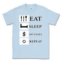 Dusty Blue Tax Day Eat Sleep Do Taxes Repeat Gift Classic Tee - Bettercallsaul
