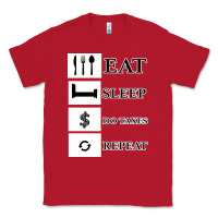 Red Tax Day Eat Sleep Do Taxes Repeat Gift Classic Tee - Bettercallsaul