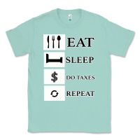Seafoam Tax Day Eat Sleep Do Taxes Repeat Gift Classic Tee - Bettercallsaul