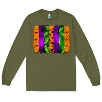 Army Green halloween brushstroke Long Sleeve Tee - Jasminsmagicworld