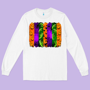 Halloween Brushstroke Long Sleeve Tee Designed By Jasminsmagicworld
