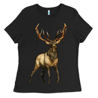 Black elk deer Ladies Tee - LillyAllenDesigns