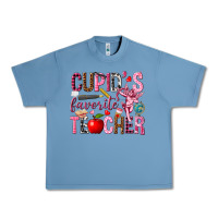 Pebble Blue Cupid's Favorite Teacher Valentine's Day Urban Heavy Tee - HowdyJamesFarm