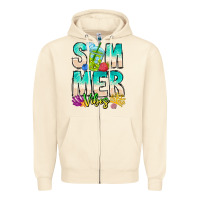 Sandshell Summer Vibes Zipper Hoodie - CowhideDigitalArt