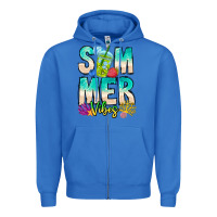 True Royal Summer Vibes Zipper Hoodie - CowhideDigitalArt