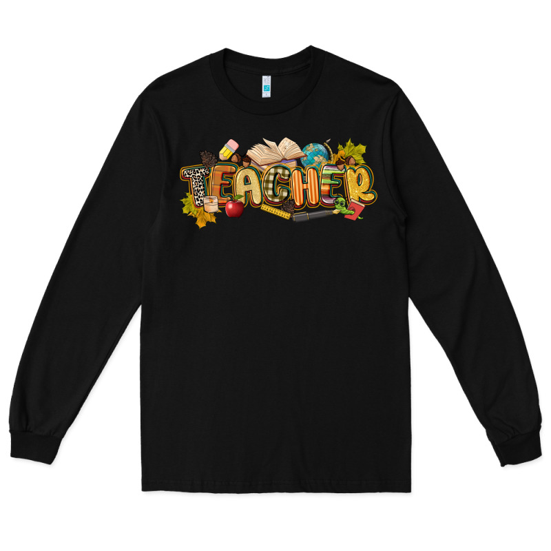 Fall Teacher Long Sleeve Tee by CowGirlArtShop | Teevron
