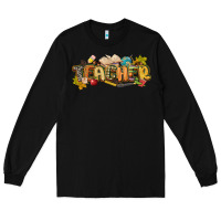 Black fall teacher Long Sleeve Tee - CowGirlArtShop