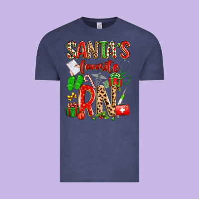 Santa's Favorite Rn Vintage Tee Designed By Texasbilliewilder