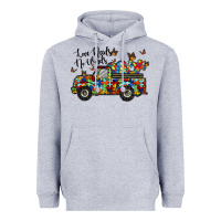 Heather Grey love needs no words Heavyweight Hoodie - RacoonDesign