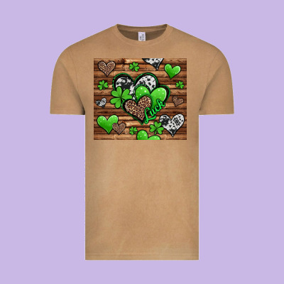 St Patricks Day Hearts Vintage Tee Designed By Jasminsmagicworld