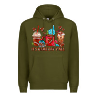 Army Green american football coffee cups Premium Hoodie - FaDigitalArtStudio