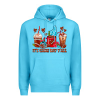 Ocean Blue american football coffee cups Premium Hoodie - FaDigitalArtStudio