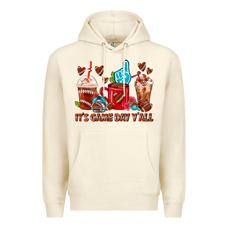 American Football Coffee Cups Premium Hoodie by FaDigitalArtStudio | Teevron