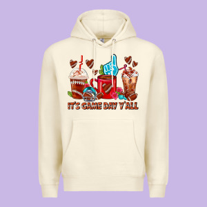 American Football Coffee Cups Premium Hoodie Designed By Fadigitalartstudio