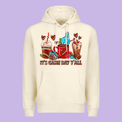 American Football Coffee Cups Premium Hoodie Designed By Fadigitalartstudio