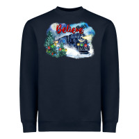 Navy believe polar express Heavyweight Sweatshirt - FaDigitalArtStudio